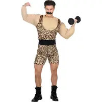 Widmann Bodybuilder Kostuum Met Spieren - Maat M/L