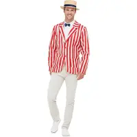 Smiffys Mary Poppins Bert kostuum (rood en wit, L)