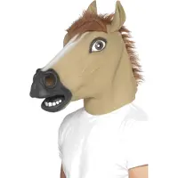 Smiffys Mooi bruin paarden masker latex