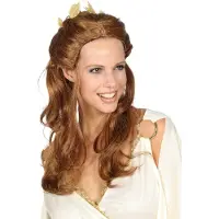 Coppens Pruik fantasy met gouden blaadjes