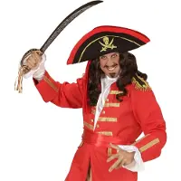 Widmann - Piraat & Viking Kostuum - Krom Piratenzwaard 70 Centimeter - Zilver - Carnavalskleding - Verkleedkleding