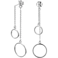 Trendjuwelier huiscollectie Oorhangers Rondjes Zilver Gerhodineerd