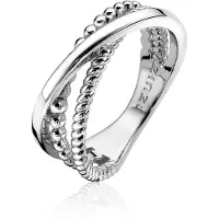Zinzi zilveren cross-over ring ZIR1361