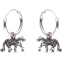 Karma Oorringen Hoops Leopard Zilver