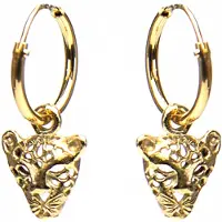 Karma Jewelry gold plated oorbellen Leopard female