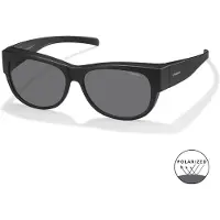 Polaroid Eyewear suncovers ovale unisex mat zwart grijze gepolariseerde zonnebril