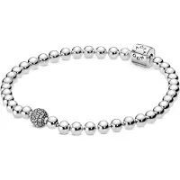 Pandora 598342CZ Armband Beads and Pave zilver 21 cm