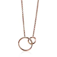 Zinzi zilveren collier rosé verguld ronde vormen 42-45cm ZIC1278R