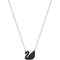 Swarovski Ketting 'Swan' rose-goud / zwart