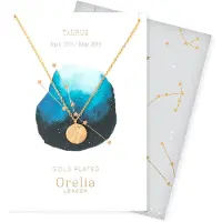 Orelia - Sterrenbeeld ketting - Korte ketting met muntje Stier - 45 cm