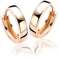 Zinzi zilveren oorringen rosé verguld 15 x 3mm ZIO191R