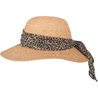 Hatland Ocillia - Raffia zonnehoed - Luipaard - Assorti - One size