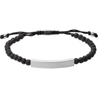 Fossil Armband zwart / zilver
