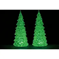 Hermie Crystal lighted tree 3 color changeable medium set of 2 4,5V