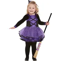 Vegaoo - Toddler Pretty Star Witch Kinder Kostuum - Kids tm 2 jaar - Paars