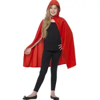 Smiffy Cape met capuchon kind rood