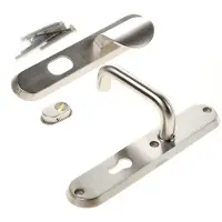 Intersteel Veiligheidsbeslag SKG3 geveerd greep/kruk PC72mm met kerntrekbeveiliging - RVS