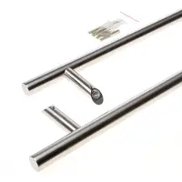 Intersteel Deurgrepen per paar T-schuin 700x85x25 HoH 500 rvs
