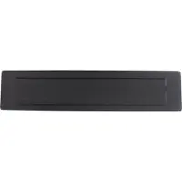 Intersteel Brievenbus met klep/regenrand rvs/mat zwart 340 x 75 mm