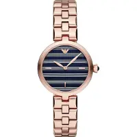 Emporio Armani AR11220 Roségoud Staal 316 L Analoog Kwartshorloge Dameshorloge