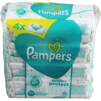 Pampers Sensitive Babydoekjes - 4 x 52 Stuks