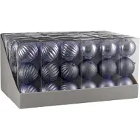 House of Seasons onbreekbare kerstballen lila 72 stuks dia in cm: 10