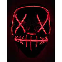 Vegaoo - Rood lichtgevend led masker voor volwassenen