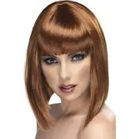Smiffys Mooie bruine pruik Glam