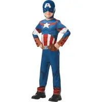 Marvel Déguisement Captain America Garçon 7/8 Ans Bleu I-640832l 7/8 ANS - I-640832L
