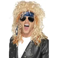 Smiffys Pruik hard rocker compleet (Blond)
