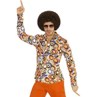 Widmann Jaren 70 disco hemd Groovy rondjes herfen