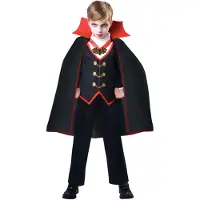 Amscan kostuum Dracula zwart/rood jongens 6-8 jaar
