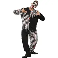 Boland bloody clown kostuum unisex zwart/wit maat 54/56 (xl)