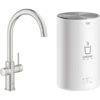 GROHE Kokendwaterkraan Red Duo Supersteel En M-size Boiler