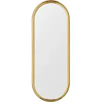 AYTM Spiegel Angui, goudkleurig, hoogte 78 cm, glas, staal Angui, messing / goud, metaal, Design
