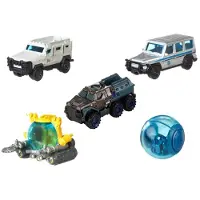 Jurassic World Matchbox 1:64 Die-cast Voertuig & Dinosaurus 5-Packs, 5 Auto's & 1 Mini Figuur