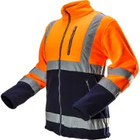 Neo Tools Hi-Vision Polar Fleece Jas H Balk Reflectie ORANJE XL Licht Gewicht 280g/m2 100% Poliester Warm Polar Fleece Aan De Binnenzijde EN ISO 13688:2013