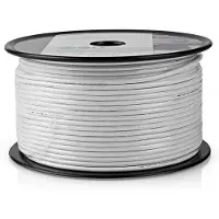 Nedis Mini Coax coaxkabel op haspel voor binnen / wit - 100 meter
