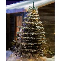 Konstsmide kerstdecoratie, LED-boomversiering met ring, 8 strengen met elk 50 LED's, 400 amberkleurige LED's, waarvan 200 met een glinsterend effect, voor buitengebruik