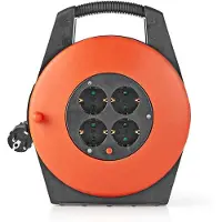 Nedis Kabelhaspel - Nedis - 20 meter (4-voudig, IP20, 3 x 1.5 mm²)