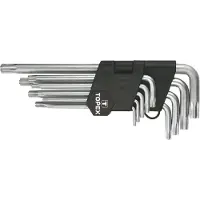 Topex Torx-Schlüsselsatz, Typ L T10-T50 9-tlg. (35D961)