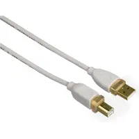 Hama Usb Connecting Cable, A-Plug - B-Plug, 3 M, White