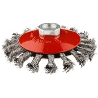 GRUPA TOPEX Wire disc brush, bent 115 mm M14 INOX - 57H591