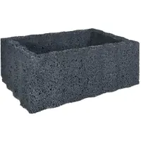 Gardenlux 2 stuks! Ridgeflor groot zwart 60x40x25 cm