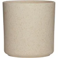 Hakbijl Glass Hakbijl Plantenpot Cindy - wit - keramiek - cilinder - D17 x H17 cm - Plantenpotten