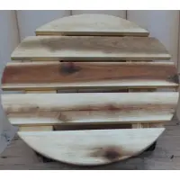 Warentuin Houten trolly rond plastic wieltjes