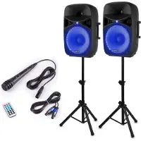 VONYX VPS152A geluidsinstallatie 1000W met stands en LED's