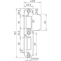 Nemef Sluitplaat P1279/17U Dag en Nachtslot RVS D1