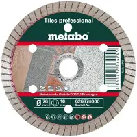 Metabo TP Professional 626874000 Diamanten doorslijpschijf 76 mm 1 stuk(s) Tegels, Natuursteen, Keramiek