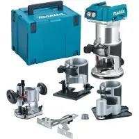Makita DRT50RTJX3 | LXT accu bovenfrees/kantenfrees 18V in Mbox (2x 5.0Ah accu + lader) - DRT50RTJX3